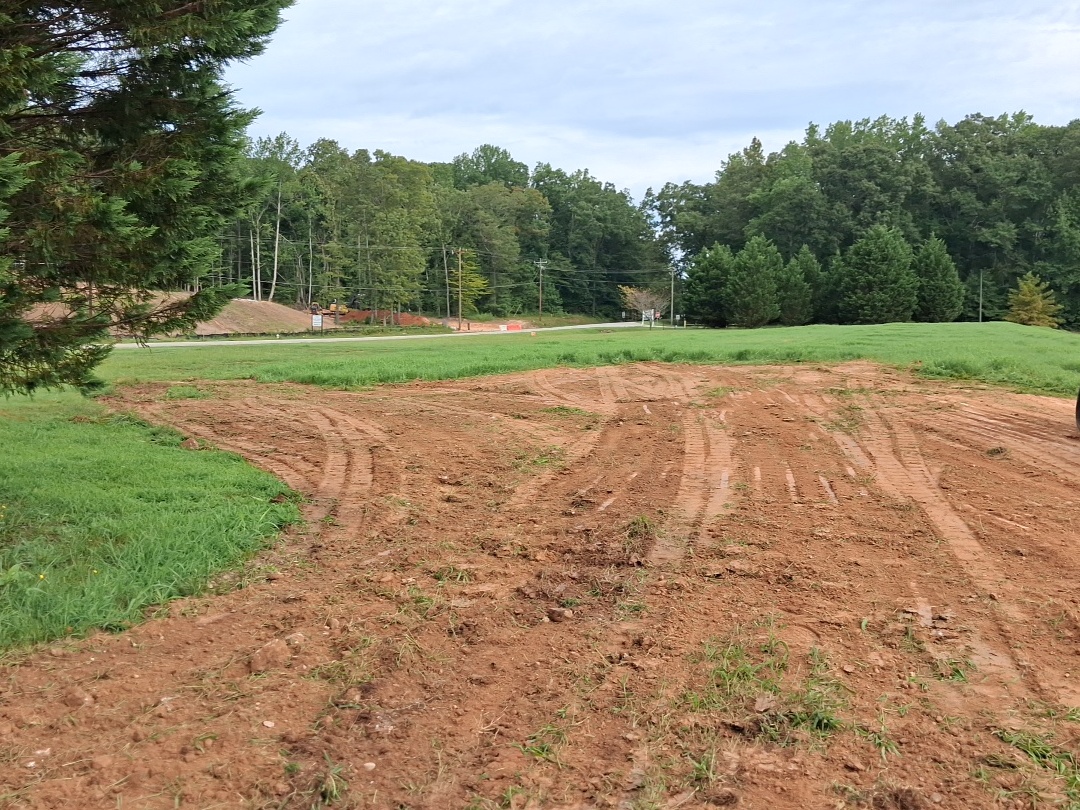 Graded ground ready for seed